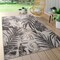 World Rug Gallery Tropical Leaves Indoor/Outdoor Area Rug 5' x 7' Gray 8012GRAY5X7 - alternate 1